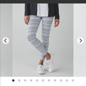 Lululemon high times legging cyber stripe, size 2